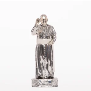 Statue argent du Pape François