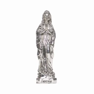 Statue Vierge de Lourdes argentée 30cm