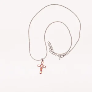 Pendentif verre et métal 