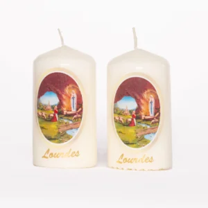 Lot de 2 bougies Apparition Lourdes