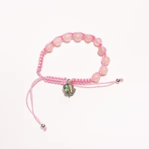 Bracelet perles roses Lourdes