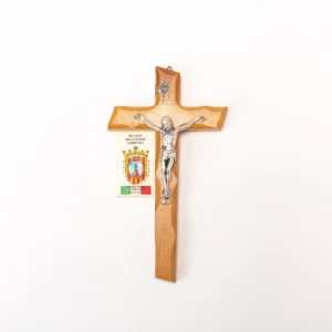 Crucifix biseauté bois d'olivier 