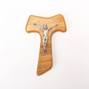 Crucifix Tau bois d'olivier