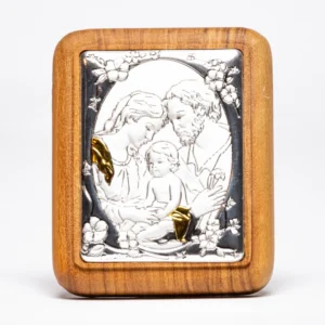 Cadre argent Sainte Famille 