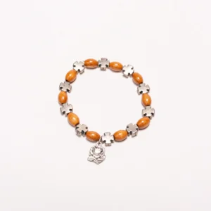 Bracelet perles bois Lourdes 