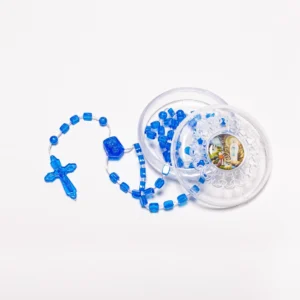Chapelet plastique avec boîte Lourdes