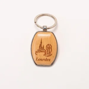 Porte clés en bois Lourdes