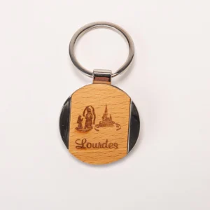 Porte-clés en bois Lourdes