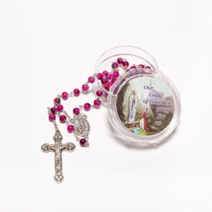 Chapelet Lourdes avec boîte Anglais