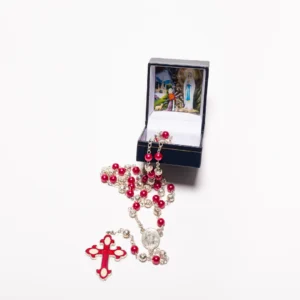 Chapelet  Lourdes avec écrin