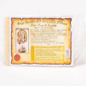 Bougie parchemin Notre Dame de Lourdes